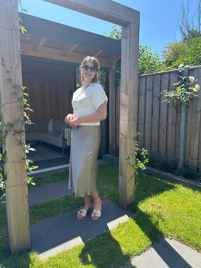 By Sanique | Witte top met knoop